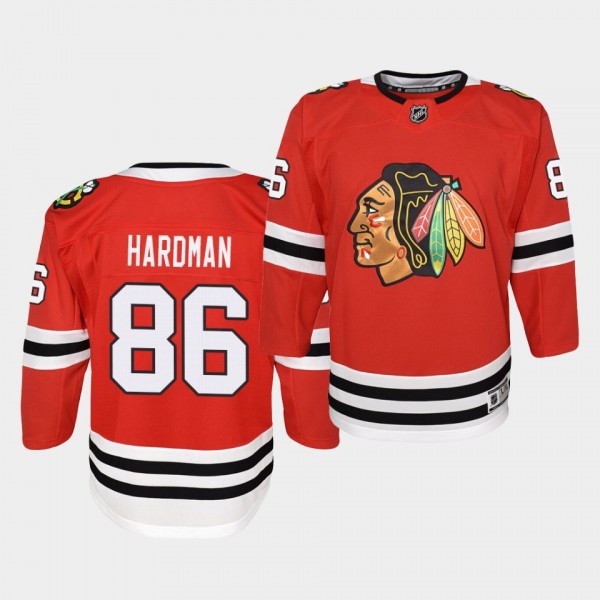 Mike Hardman Youth Jersey Blackhawks Home Red Jers...