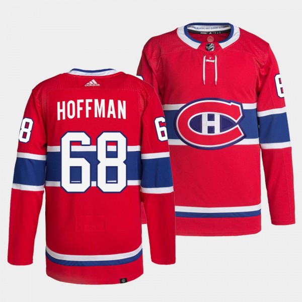 Mike Hoffman Canadiens Home Red Jersey #68 Primegreen Authentic Pro