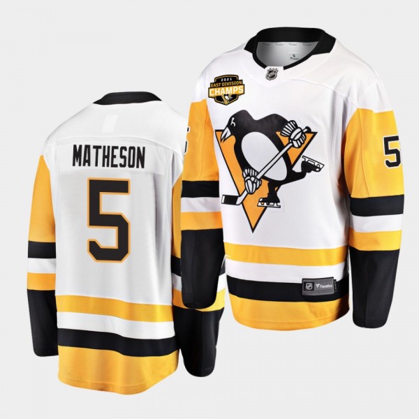 Mike Matheson #5 Penguins 2021 East Division Champ...