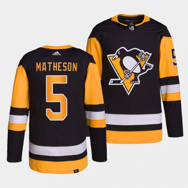 Mike Matheson #5 Penguins Authentic Primegreen Bla...