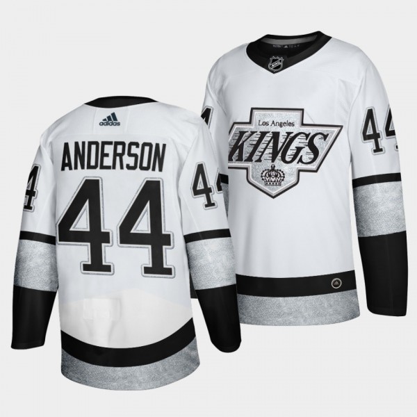 Mikey Anderson #44 Kings 2021-22 Alternate Throwback-Inspired White Jersey