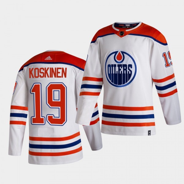 Edmonton Oilers 2021 Reverse Retro Mikko Koskinen White Special Edition Authentic Jersey