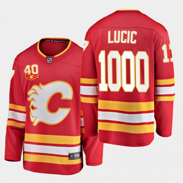 Milan Lucic Calgary Flames 2021 1000 GP Milestone ...