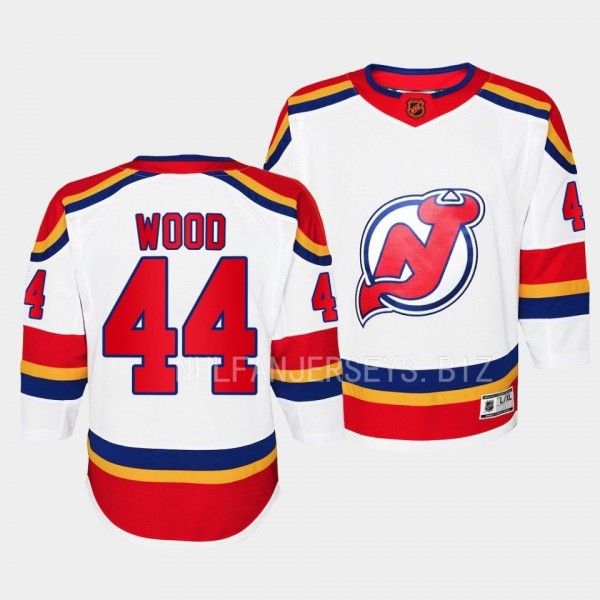 Miles Wood New Jersey Devils Youth Jersey 2022 Special Edition 2.0 White Premier Jersey