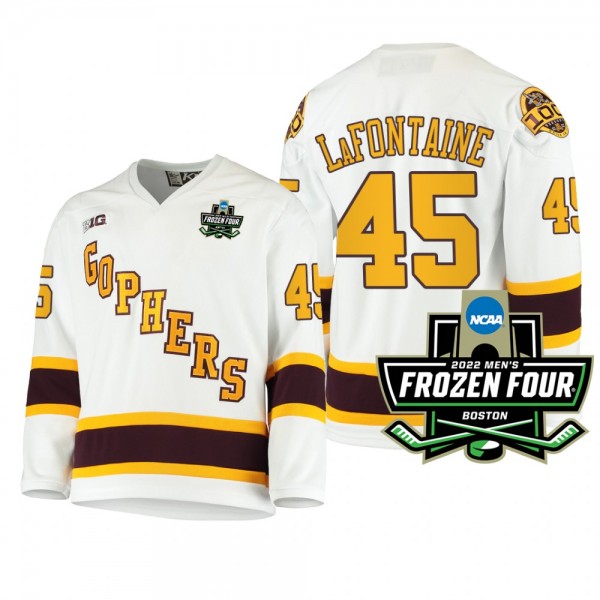 Minnesota Golden Gophers Jack LaFontaine Hockey White Hockey Jersey