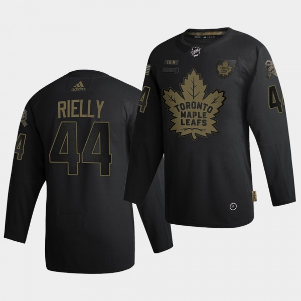 Morgan Rielly #44 Maple Leafs 2020 Salute To Service Authentic Black Jersey