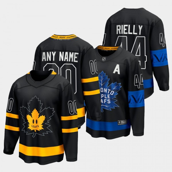 Toronto Maple Leafs x drew house Morgan Rielly Alternate Jersey Men Black Premier Reversible Next Gen uniform Justin Bieber