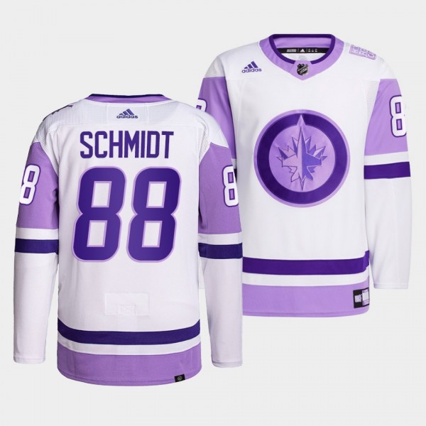 Winnipeg Jets Nate Schmidt 2021 HockeyFightsCancer...