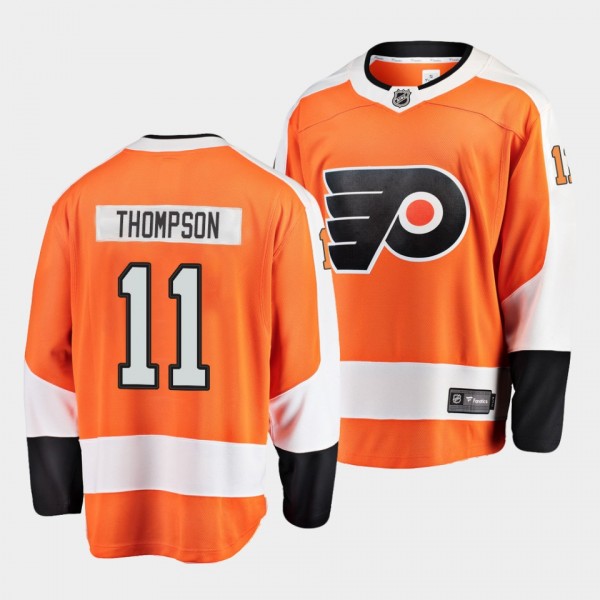 Nate Thompson Philadelphia Flyers 2021 Home Orange...
