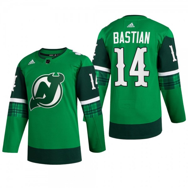 New Jersey Devils Nathan Bastian #14 St Patricks D...