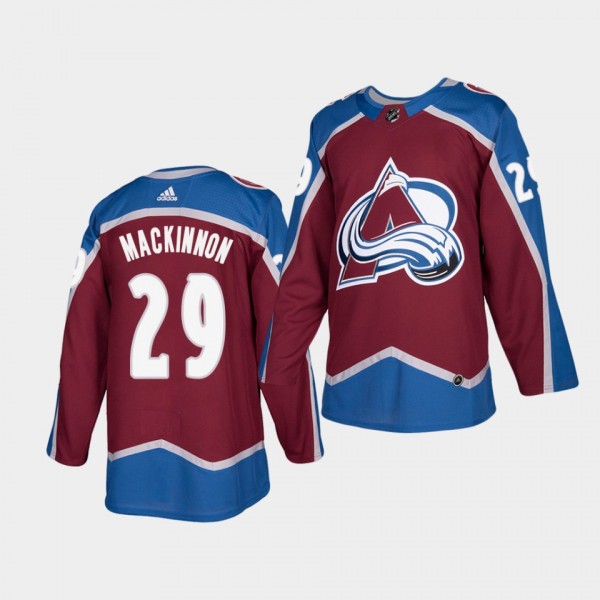 Nathan MacKinnon #29 Avalanche Home Authentic Burgundy Jersey