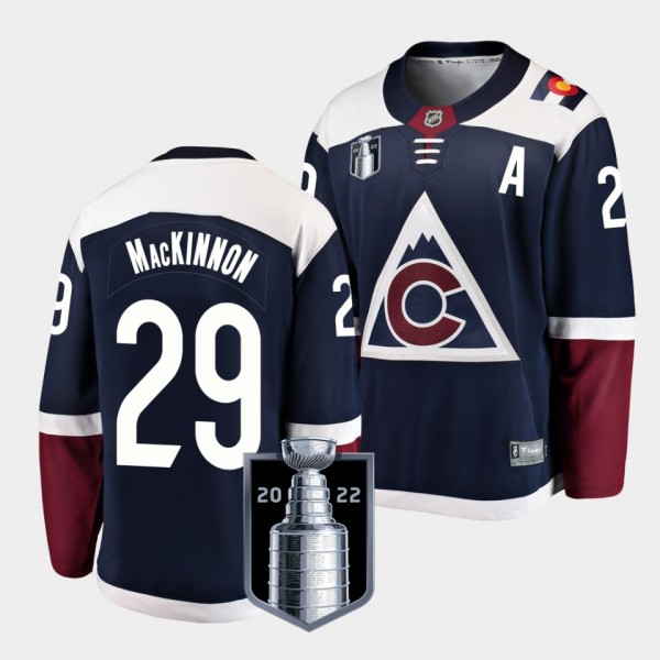 Nathan MacKinnon Colorado Avalanche 2022 Stanley Cup Finals Navy Alternate Jersey
