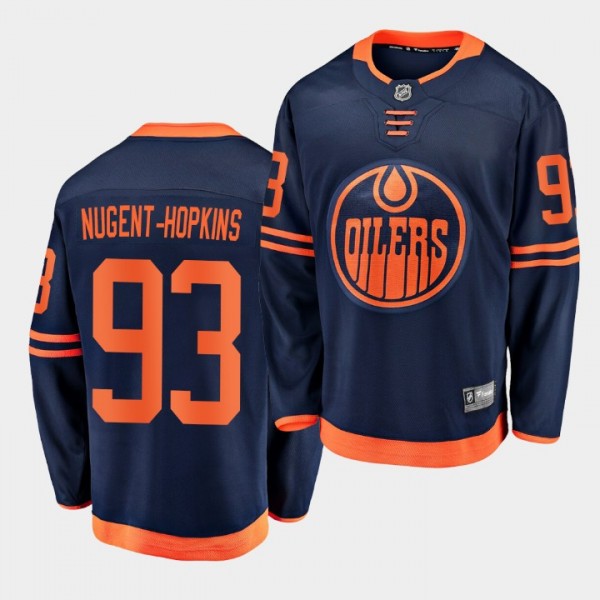 Ryan Nugent-Hopkins #93 Oilers Alternate 2019-20 P...