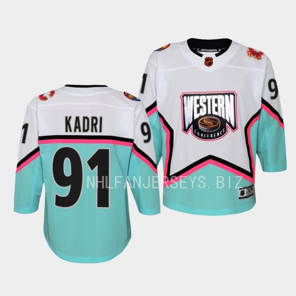 Calgary Flames #91 Nazem Kadri 2023 NHL All-Star W...