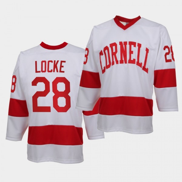 NCAA Brenden Locke Cornell Big Red White College H...