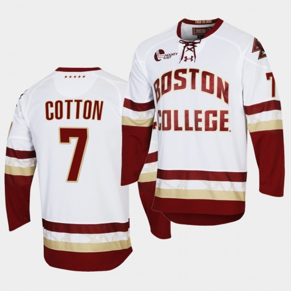 NCAA David Cotton Boston College Eagles White Coll...