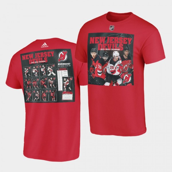 New Jersey Devils T-Shirt 2021 Calendar Collection...
