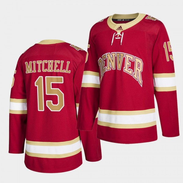 NHL Blackhawks Ian Mitchell Denver Pioneers Red Co...