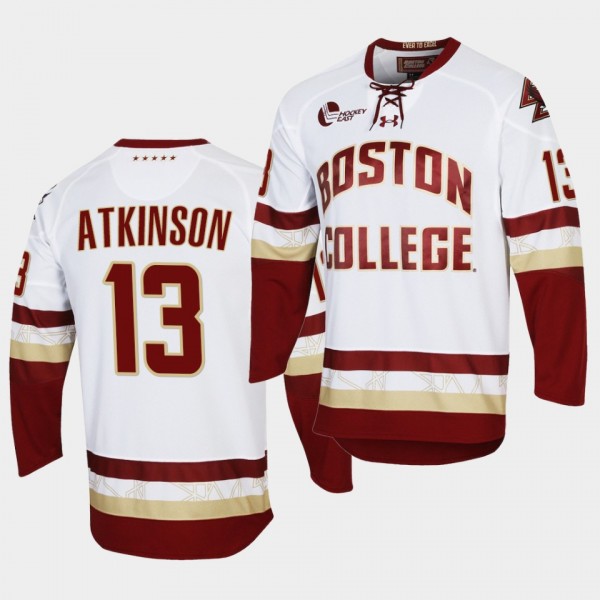 NHL Cam Atkinson Boston College Eagles White Colle...