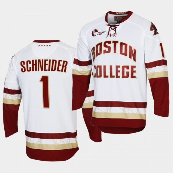 NHL Cory Schneider Boston College Eagles White Col...