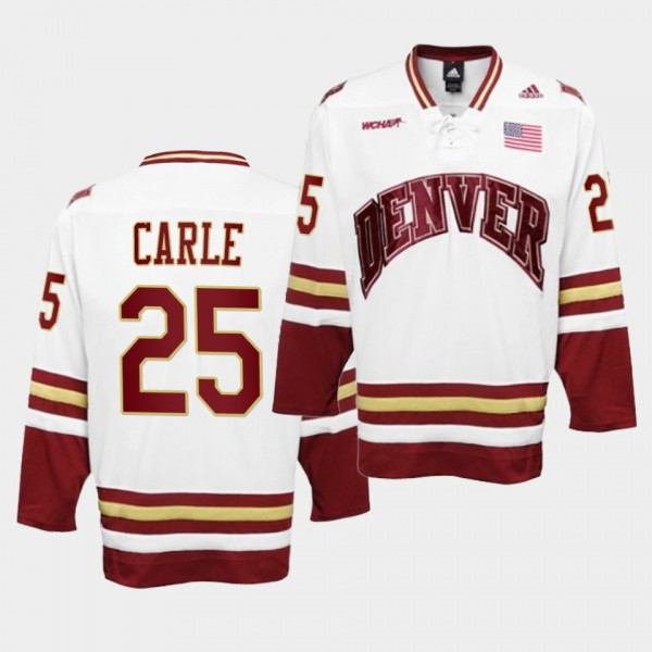 NHL Lightning Matt Carle Denver Pioneers White Col...
