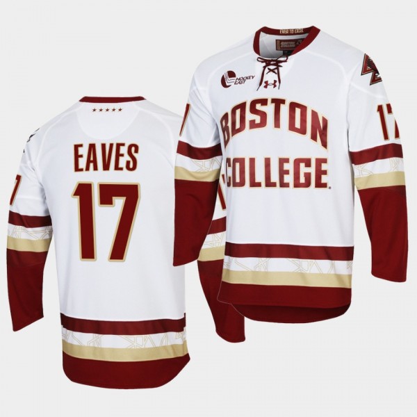 NHL Patrick Eaves Boston College Eagles White Coll...