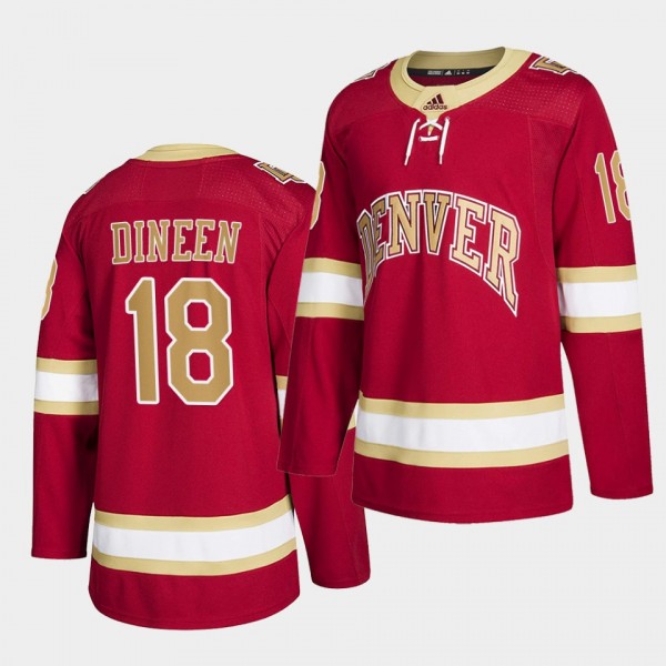 NHL Whalers Kevin Dineen Denver Pioneers Red College Hockey Road Jersey