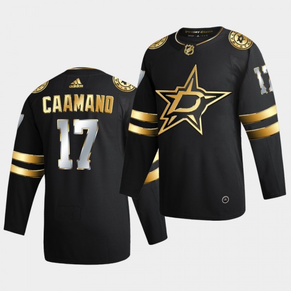 Dallas Stars Nick Caamano 2020-21 Authentic Golden Limited Edition Black Jersey