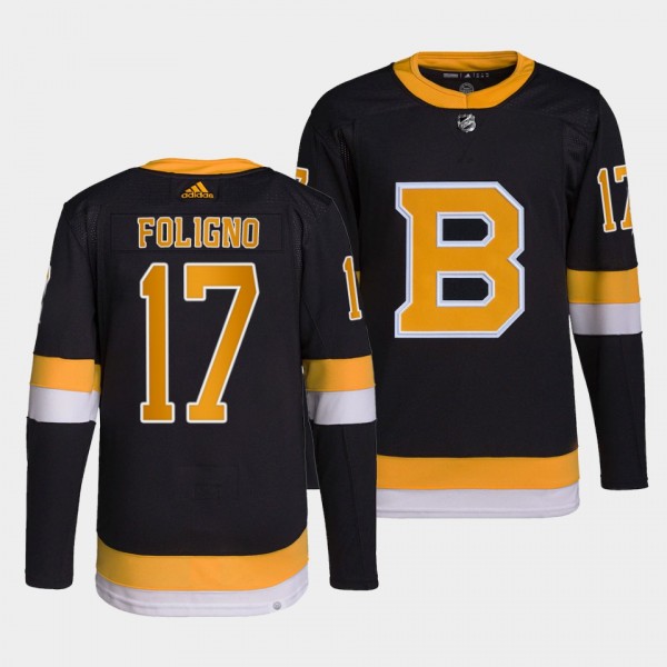 Nick Foligno #17 Bruins Home Black Jersey 2021-22 ...