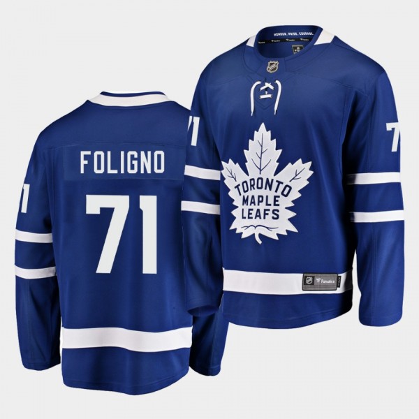 Nick Foligno Toronto Maple Leafs 2021 Home Men Blu...