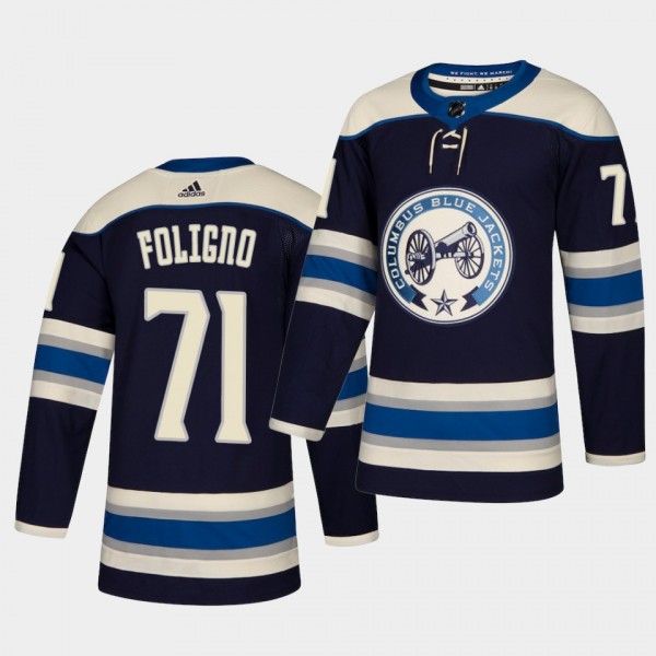 Nick Foligno #71 Blue Jackets 2018-19 Authentic Pro Alternate Men's Jersey