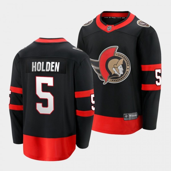Nick Holden Ottawa Senators 2021 Home 5 Jersey Bla...