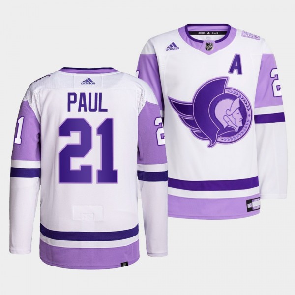 Ottawa Senators Nick Paul 2021 HockeyFightsCancer ...