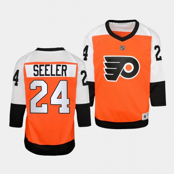 Nick Seeler Philadelphia Flyers Youth Jersey 2023-24 Home Burnt Orange Replica Player Jersey