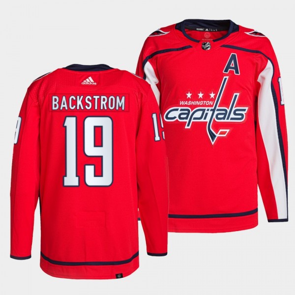 Nicklas Backstrom #19 Capitals Home Red Jersey 2021-22 Primegreen Authentic