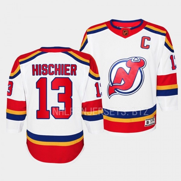 Nico Hischier New Jersey Devils Youth Jersey 2022 Special Edition 2.0 White Premier Jersey