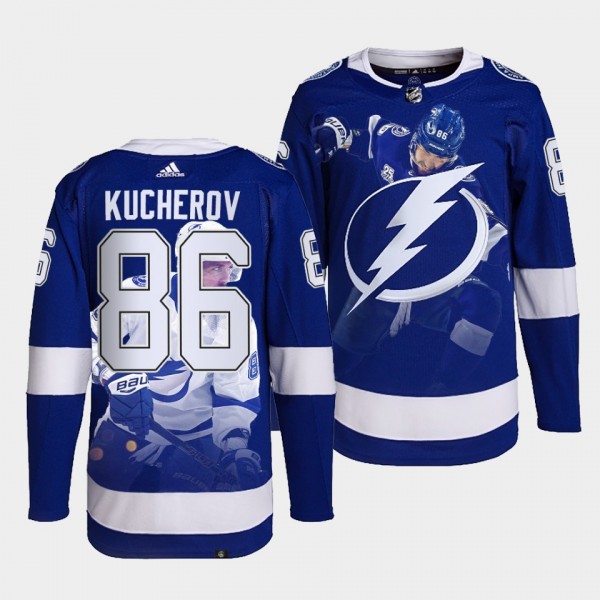 Nikita Kucherov Tampa Bay Lightning Impact Player Blue Highlights Jersey