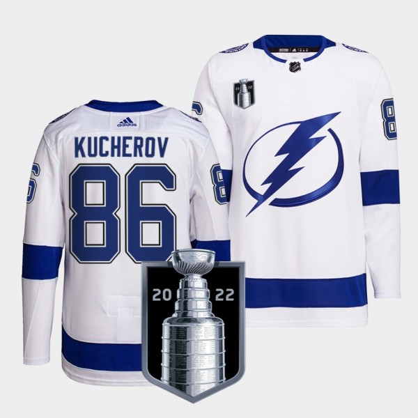 Tampa Bay Lightning 2022 Eastern Conference Champs Nikita Kucherov #86 White Jersey Primegreen