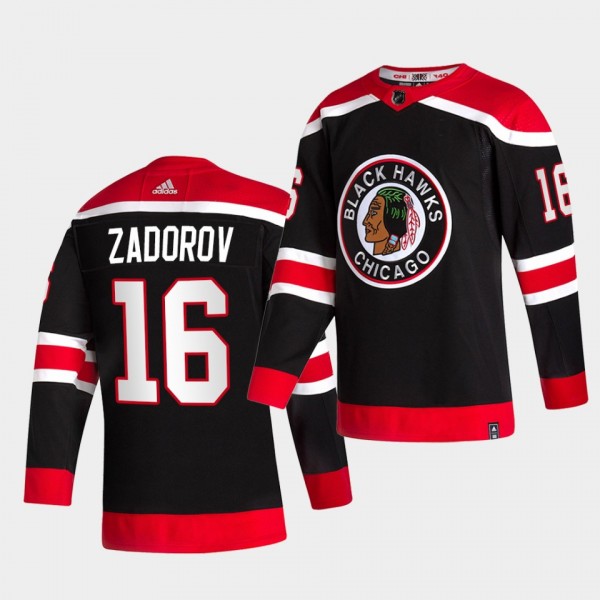 Chicago Blackhawks 2021 Reverse Retro Nikita Zadorov Black Special Edition Authentic Jersey