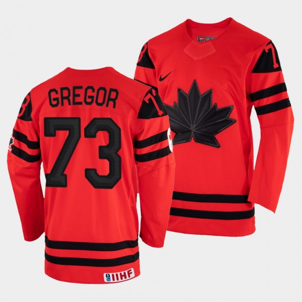 Canada 2022 IIHF World Championship Noah Gregor #73 Red Jersey Away