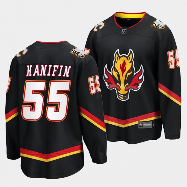 Calgary Flames #55 Noah Hanifin Alternate 2022-23 Black Breakaway Player Jersey