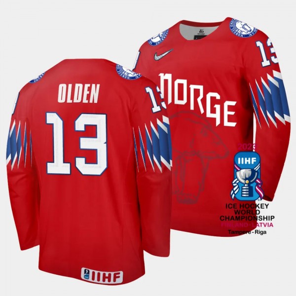 Norway #13 Sondre Olden 2023 IIHF World Championsh...
