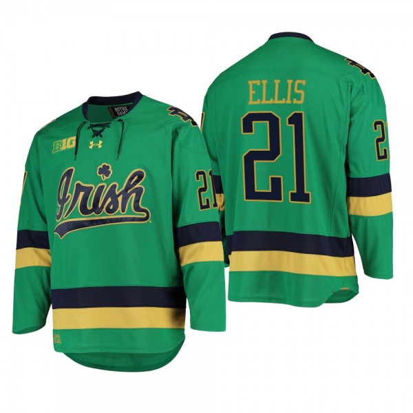 Max Ellis College Hockey Notre Dame Fighting Irish Jersey Green