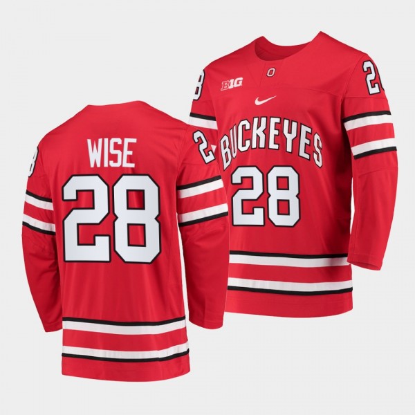 Ohio State Buckeyes Jake Wise College Hockey Red Jersey