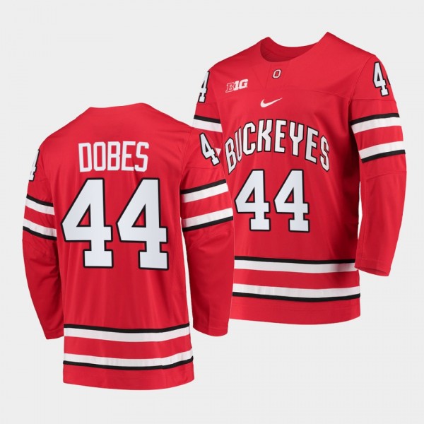 Ohio State Buckeyes Jakub Dobes College Hockey Red Jersey