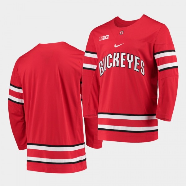 Ohio State Buckeyes Scarlet Replica College Hockey Jersey