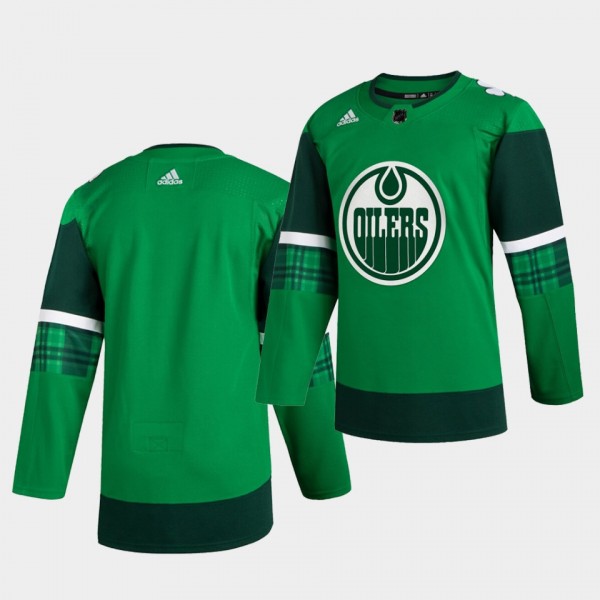 Oilers 2020 St. Patrick's Day Green Authentic Team Jersey