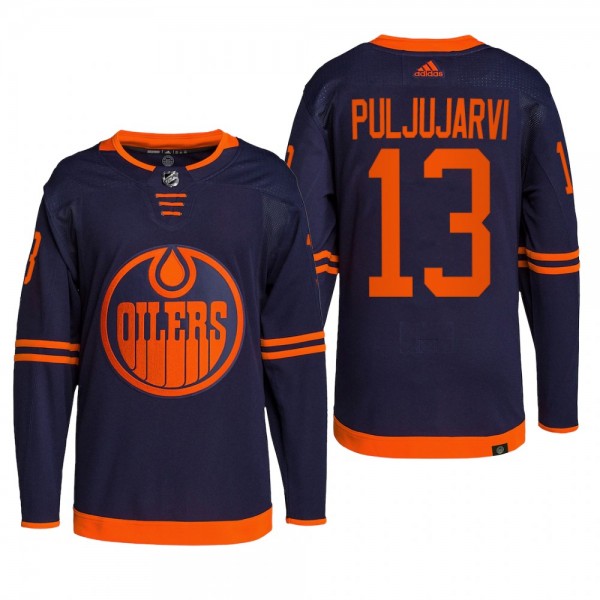 Edmonton Oilers 2022 Alternate Jersey Jesse Puljuj...