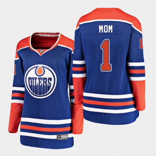 Oilers 2021 Mothers Day NO.1 Mom Women Jersey