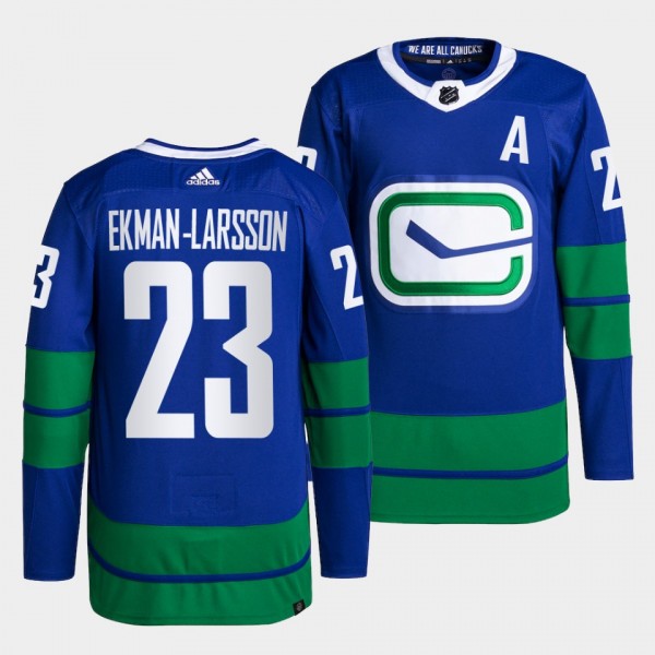 Oliver Ekman-Larsson Canucks Alternate Blue Jersey...